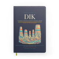 Thumbnail for Dickinson Theodore Roosevelt Regional Airport (DIK) design on navy blue notebook