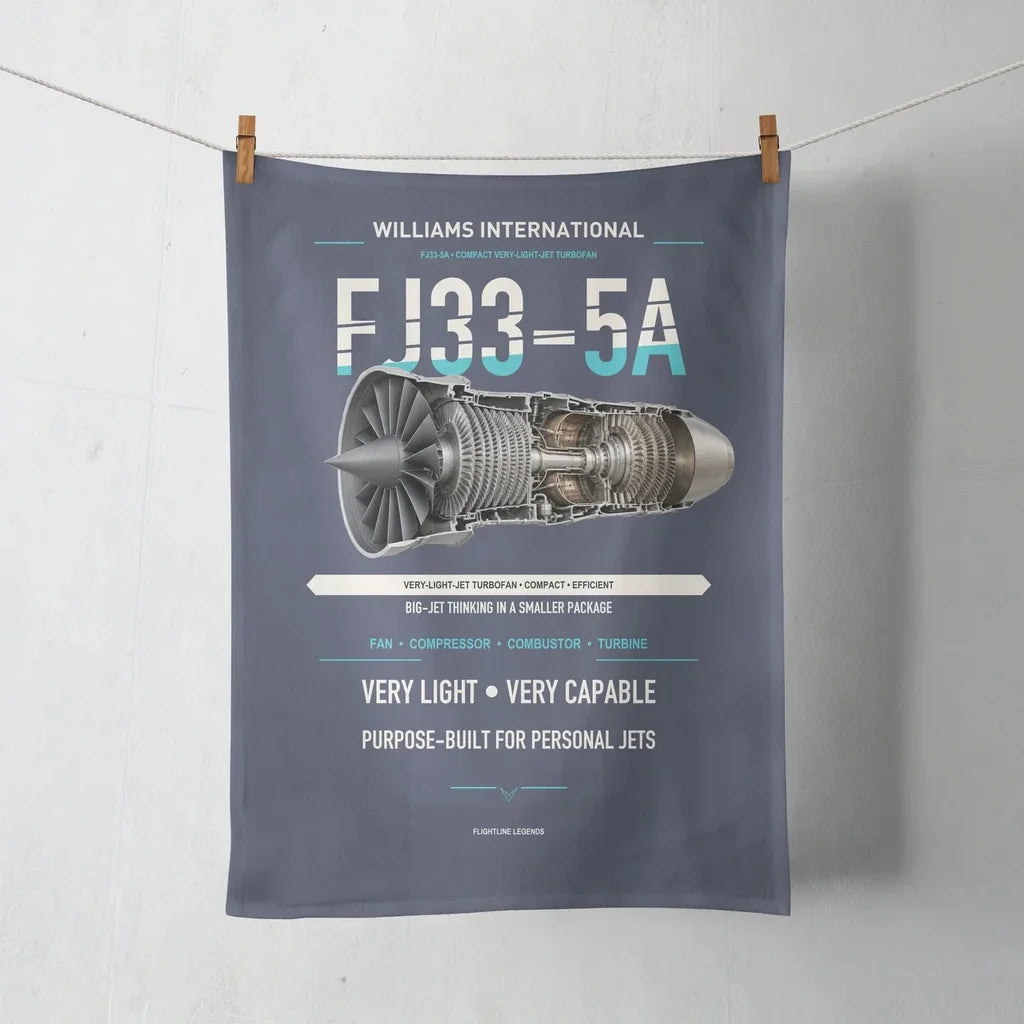 FJ33-5A design on navy blue towel