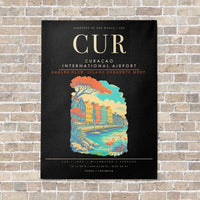 Thumbnail for Curacao International Airport CUR - Canvas Framed - Black