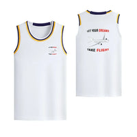 Thumbnail for Let Your Dreams Take Flight Designed Basketball Style Sports Tank Tops - view 16