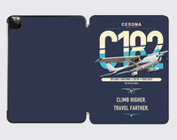 Thumbnail for Cessna 182 Skylane design on navy blue ipad tablet case