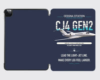 Thumbnail for Cessna Citation CJ4 Gen2 design on navy blue ipad tablet case