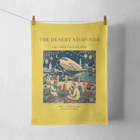 Thumbnail for VINTAGE G4090 - The Desert Stopover - Designed Towels design on yellow