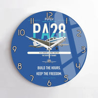 Thumbnail for Piper PA-28 Cherokee design on blue no frame wall clock