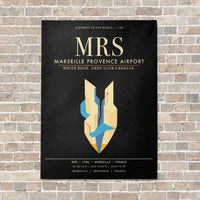 Thumbnail for Marseille Provence Airport MRS - Canvas Framed - Black