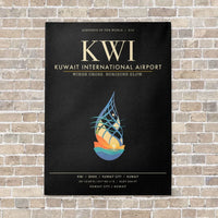 Thumbnail for Kuwait International Airport KWI - Canvas Framed - Black