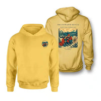 Thumbnail for VINTAGE G4281 - The Snowshoe Rescue - Double-Side Hoodie design on yellow double side