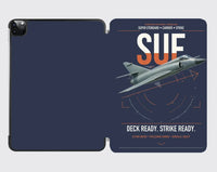Thumbnail for Dassault Super Étendard design on navy blue ipad tablet case
