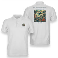 Thumbnail for VINTAGE G4490 - The Seed Drop Spring - Double-Side Polo T-Shirt design on white
