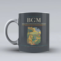 Thumbnail for Greater Binghamton Airport (BGM) airport code design on gray ceramic mug