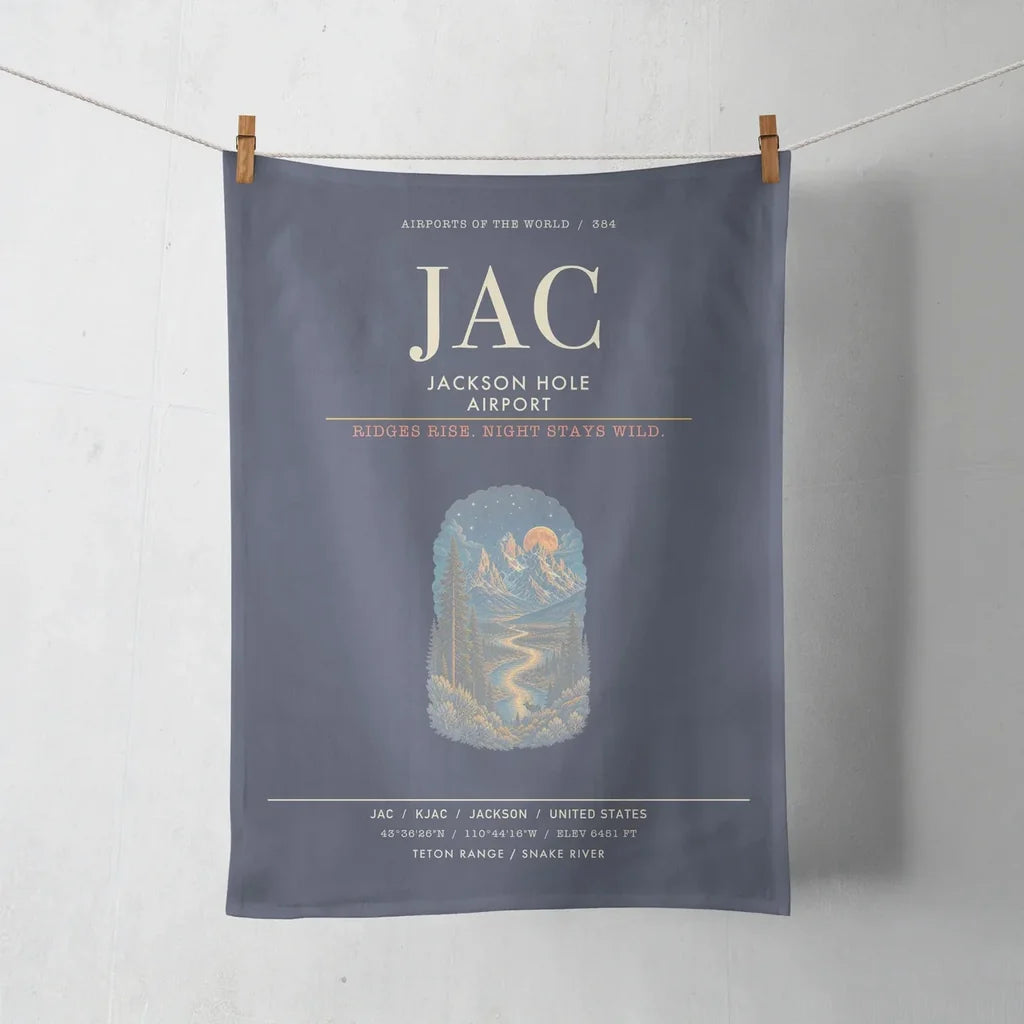 Jackson Hole Airport JAC - Navy Blue