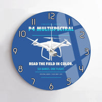 Thumbnail for DJI P4 Multispectral design on blue no frame wall clock