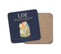 Thumbnail for Tarbes–Lourdes–Pyrénées Airport (LDE) design on navy blue 1 piece coaster