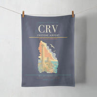 Thumbnail for Crotone Airport (CRV) design on navy blue towel