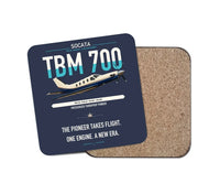 Thumbnail for Socata TBM 700 design on navy blue 1 piece coaster