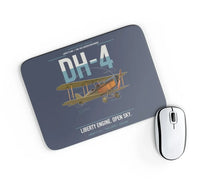 Thumbnail for Airco DH-4 Liberty Plane design on navy blue rectangle mouse pad