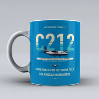 Thumbnail for C-212-200 Aviocar Mug design on turquoise casa