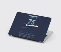 Thumbnail for Bombardier Learjet 75 Liberty design on navy blue MacBook case