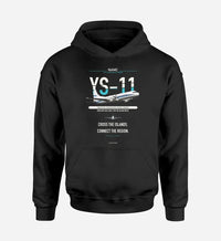 Thumbnail for NAMC YS-11A design on black hoodie single side