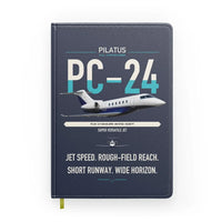 Thumbnail for Pilatus PC-24 design on navy blue notebook
