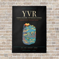 Thumbnail for Vancouver International Airport YVR - Canvas Framed - Black