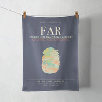 Thumbnail for Hector International Airport (FAR) design on navy blue towel