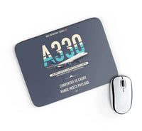 Thumbnail for Airbus A330-200P2F design on navy blue rectangle mouse pad
