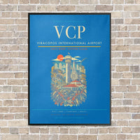 Thumbnail for Viracopos International Airport VCP - Canvas Framed - Turquoise
