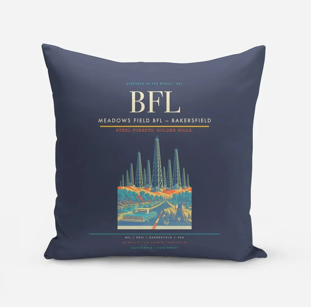 Meadows Field (BFL) design on navy blue pillow