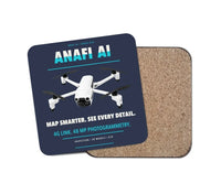Thumbnail for Parrot ANAFI Ai design on navy blue 1 piece coaster