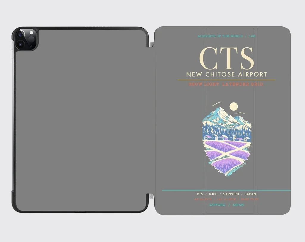 New Chitose Airport Sapporo CTS - Snowfield Lavender Grid - Gray