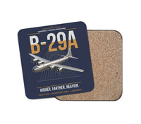 Thumbnail for B-29A Superfortress design on navy blue 1 piece coaster