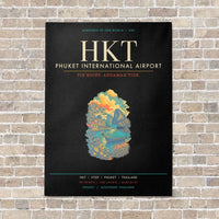 Thumbnail for Phuket International Airport HKT - Canvas Framed - Black