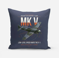 Thumbnail for Hawker Tempest Mk V design on navy blue pillow