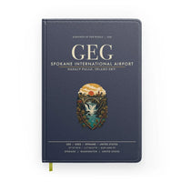 Thumbnail for Spokane International Airport (GEG) design on navy blue notebook