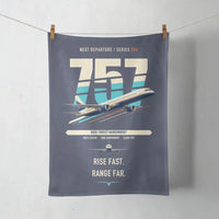 Thumbnail for Boeing 757-200 design on navy blue towel