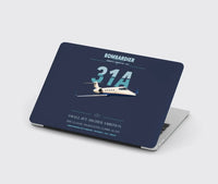 Thumbnail for Bombardier Learjet 31A design on navy blue MacBook case