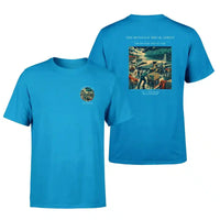 Thumbnail for VINTAGE G4495 - The Monsoon Break Sprint - Double-Side T-Shirt design on turquoise double side t shirt