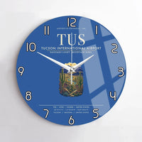 Thumbnail for Tucson International Airport (TUS) design on blue no frame wall clock