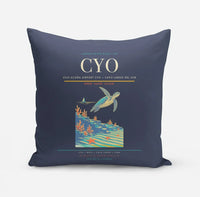 Thumbnail for Vilo Acuña Airport (CYO) design on navy blue pillow