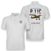 Thumbnail for PZL P.11c design on white double-side polo t-shirt, double-side print