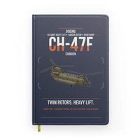 Thumbnail for Boeing CH-47F Chinook design on navy blue notebook