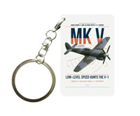 Thumbnail for Hawker Tempest Mk V design on white designed key chain, double-side print