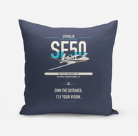 Thumbnail for Cirrus Vision Jet G2+ design on navy blue pillow