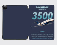 Thumbnail for Bombardier Challenger 3500 design on navy blue ipad tablet case