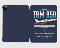 Thumbnail for Socata TBM 850 design on navy blue ipad tablet case