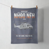 Thumbnail for NHIndustries NH90 NFH Caïman design on navy blue towel