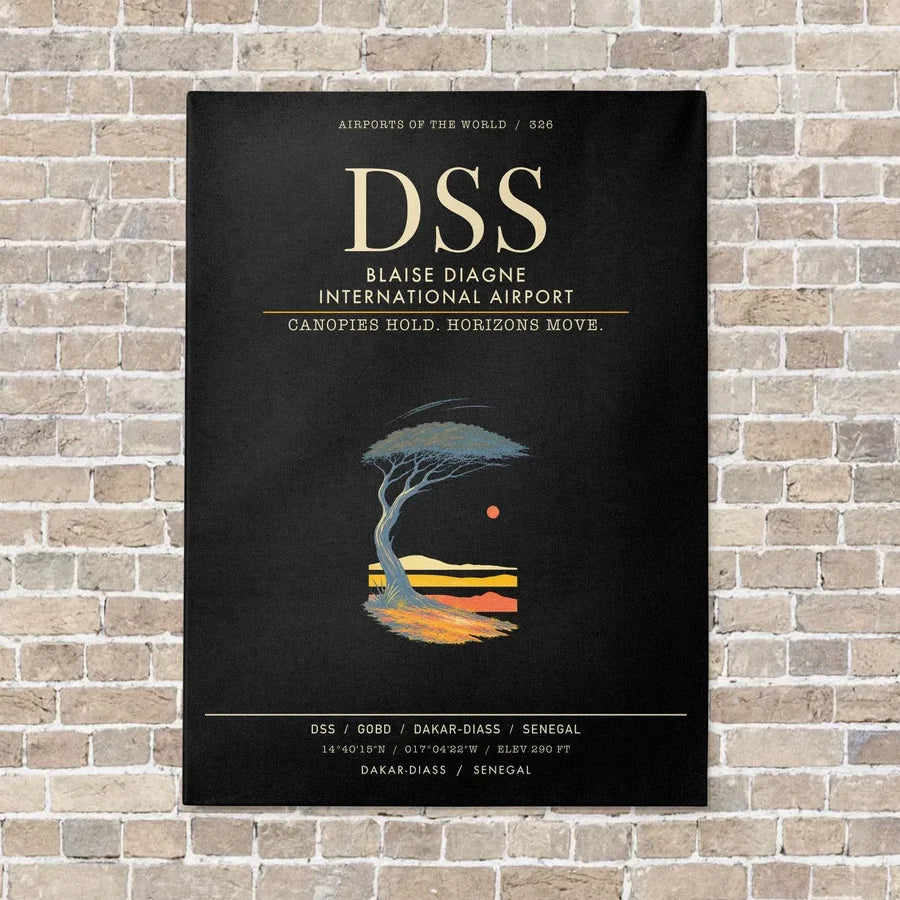 Blaise Diagne International Airport DSS - Canvas Framed - Black