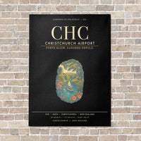 Thumbnail for Christchurch Airport CHC - Canvas Framed - Black