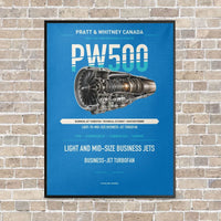 Thumbnail for PW500 vertical canvas print - framed - turquoise background